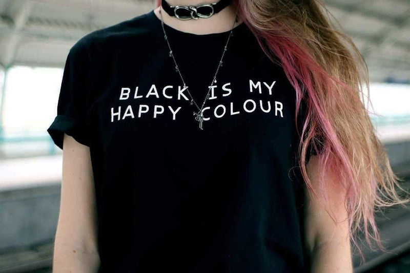 BLACK IS MY HAPPY COLOUR - Brand Store Style T-shirt